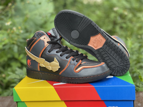 Authentic Gundam x Nike SB Dunk High Dark Blue/Black