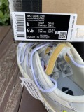 Authentic OFF-WHITE x Futura x Nike Dunk Low Grey white