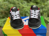 Authentic LPL x Nike Dunk Low Black/White/Bright Red