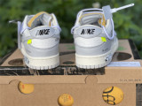 Authentic OFF-WHITE x Futura x Nike Dunk Low Grey white