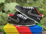 Authentic LPL x Nike Dunk Low Black/White/Bright Red