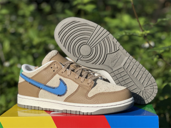 Authentic Nike Dunk Low Brown/Yellow/Blue