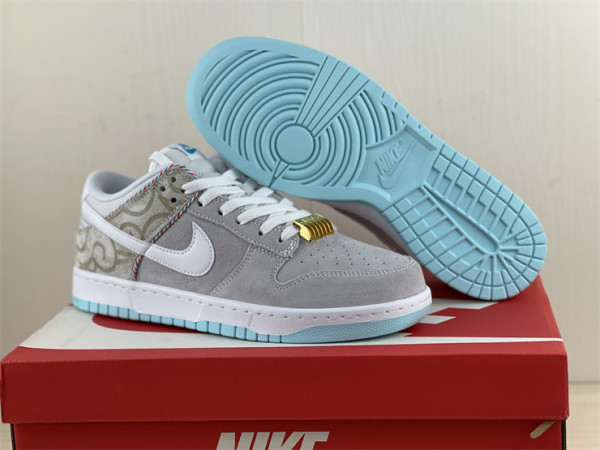 Authentic Nike Dunk Low “White Barber Shop”