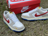 Authentic Nike Dunk Low PRM Grey/White/Blue