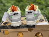 Authentic OFF-WHITE x Nike Dunk Low Grey-Barely Volt