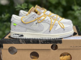 Authentic OFF-WHITE x Futura x Nike Dunk Low Grey Amarillo