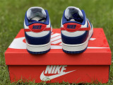 Authentic Nike Dunk Low WHITE/BLUE/RED