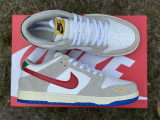 Authentic Nike Dunk Low PRM Grey/White/Blue