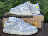Authentic OFF-WHITE x Futura x Nike Dunk Low Grey white