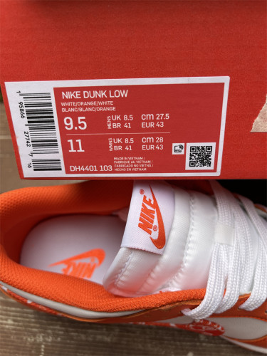 Authentic Nike Dunk Low White/Orange