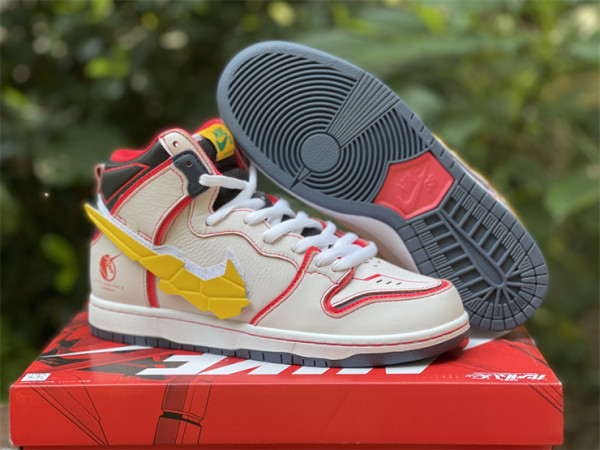 Authentic Gundam x Nike SB Dunk High Navy Blue/Black-Gold/Banshee