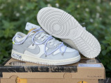 Authentic OFF-WHITE x Futura x Nike Dunk Low Grey white
