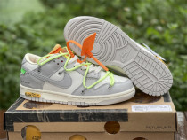 Authentic OFF-WHITE x Nike Dunk Low Grey-Barely Volt