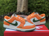 Authentic Nike SB Dunk Low WHITE/ORANGE/GREEN