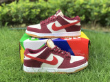 Authentic SKATE LIKE A GIRL x Nike Dunk Low WHITE/GREY /WINE RED