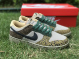 Authentic Nike Dunk Low “Safari” Cacao Wow/Off Noir-Gorge Green