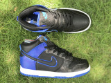Authentic Nike Dunk High Blue Camo BLACK/BLUE 3M