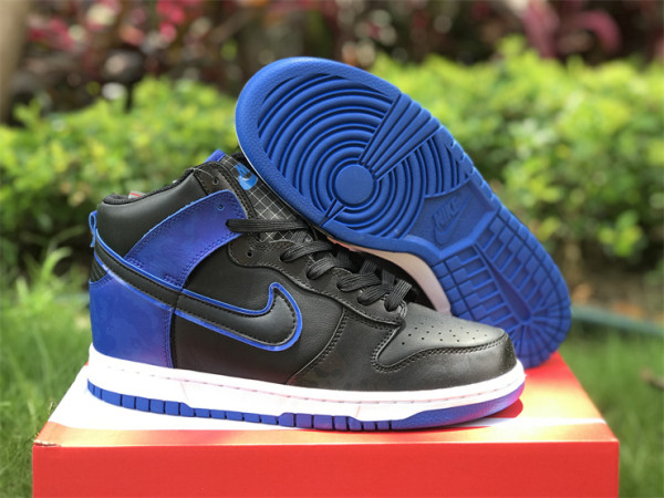 Authentic Nike Dunk High Blue Camo BLACK/BLUE 3M