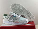 Authentic Nike Dunk Low Scrap “Phantom” WHITE/PINK/GREEN