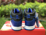 Authentic Nike Dunk High Blue Camo BLACK/BLUE 3M