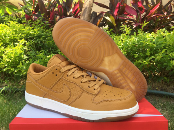 Authentic Nike Dunk Low WHEAT/WHITE/BROWN