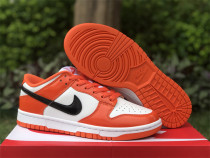 Authentic Nike Dunk Low White Orange Black Patent