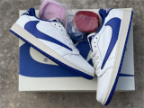 Authentic Travis Scott x Air Jordan 1 Low OG SP /White Blue