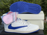 Authentic Travis Scott x Air Jordan 1 Low OG SP /White Blue