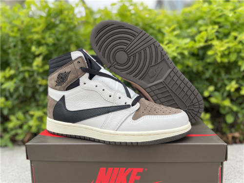 Authentic Travis Scott x Air Jordan 1 Low OG TS SP Black- Dark Mocha