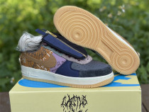 Authentic Travis Scott x Nike Air Force 1/Multi-Color/Muted Bronze