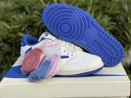 Authentic Travis Scott x Air Jordan 1 Low OG SP /White Blue
