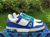 Authentic LV Low shoes White/Blue