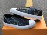 Authentic LV Low shoes Black/Flower