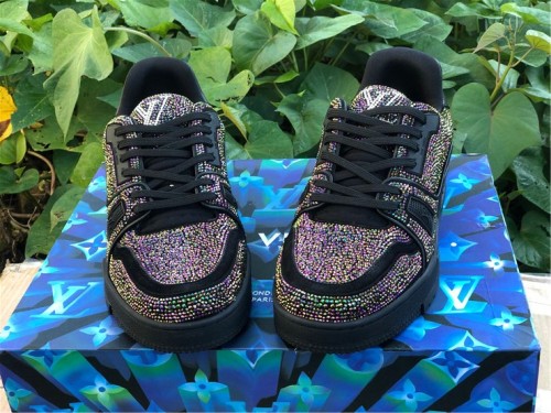 Authentic LV Low shoes Fancy Black Diamond