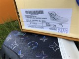 Authentic LV shoes High Black/White Words