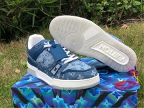 AUTHENTIC LV SNEAKERS PELLE S.GOMMA BLUE