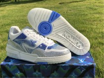 AUTHENTIC LV SNEAKERS PELLE S.GOMMA WHITE/BLUE