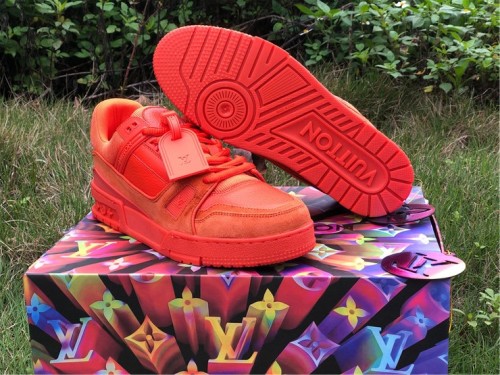 AUTHENTIC LV SNEAKERS PELLE S.GOMMA ORANGE