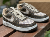 Authentic LV x Nike Air Force 1 Low Coffee