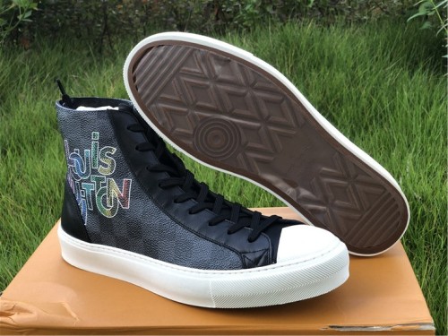 Authentic LV shoes High Black/White