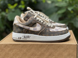 Authentic LV x Nike Air Force 1 Low Coffee