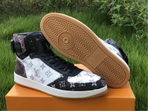 Authentic LV shoes High Brown/White
