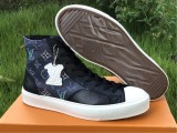 Authentic LV shoes High Black/White Words
