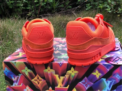 AUTHENTIC LV SNEAKERS PELLE S.GOMMA ORANGE
