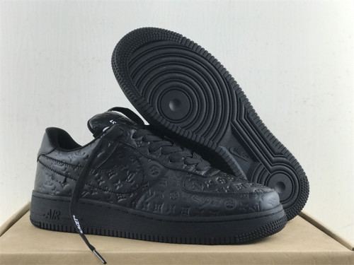 Authentic LV x Nike Air Force 1 Low All Black