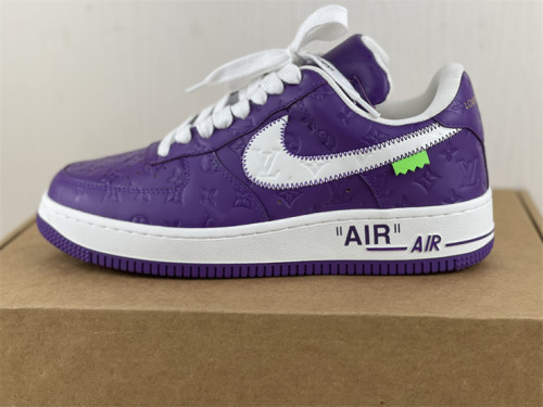 Authentic LV x Nike Air Force 1 Low Purple