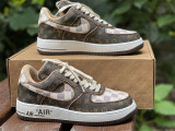 Authentic LV x Nike Air Force 1 Low Coffee