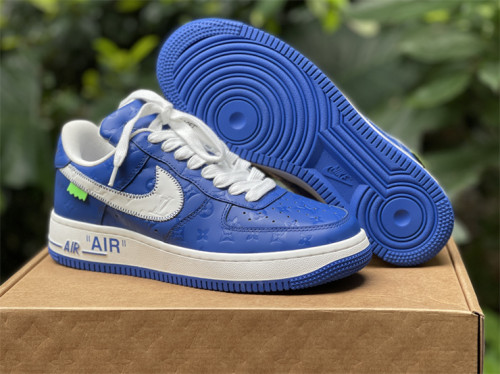 Authentic LV x Nike Air Force 1 Low White/Blue
