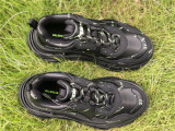 Authentic Balenciaga Triple s Black Green Words