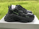 Authentic Balenciaga Triple s Black Green Words